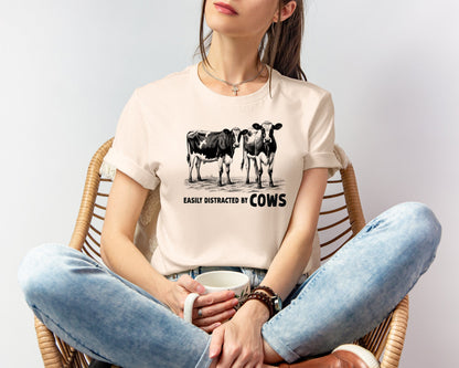 Easily Distracted By Cows T-shirt