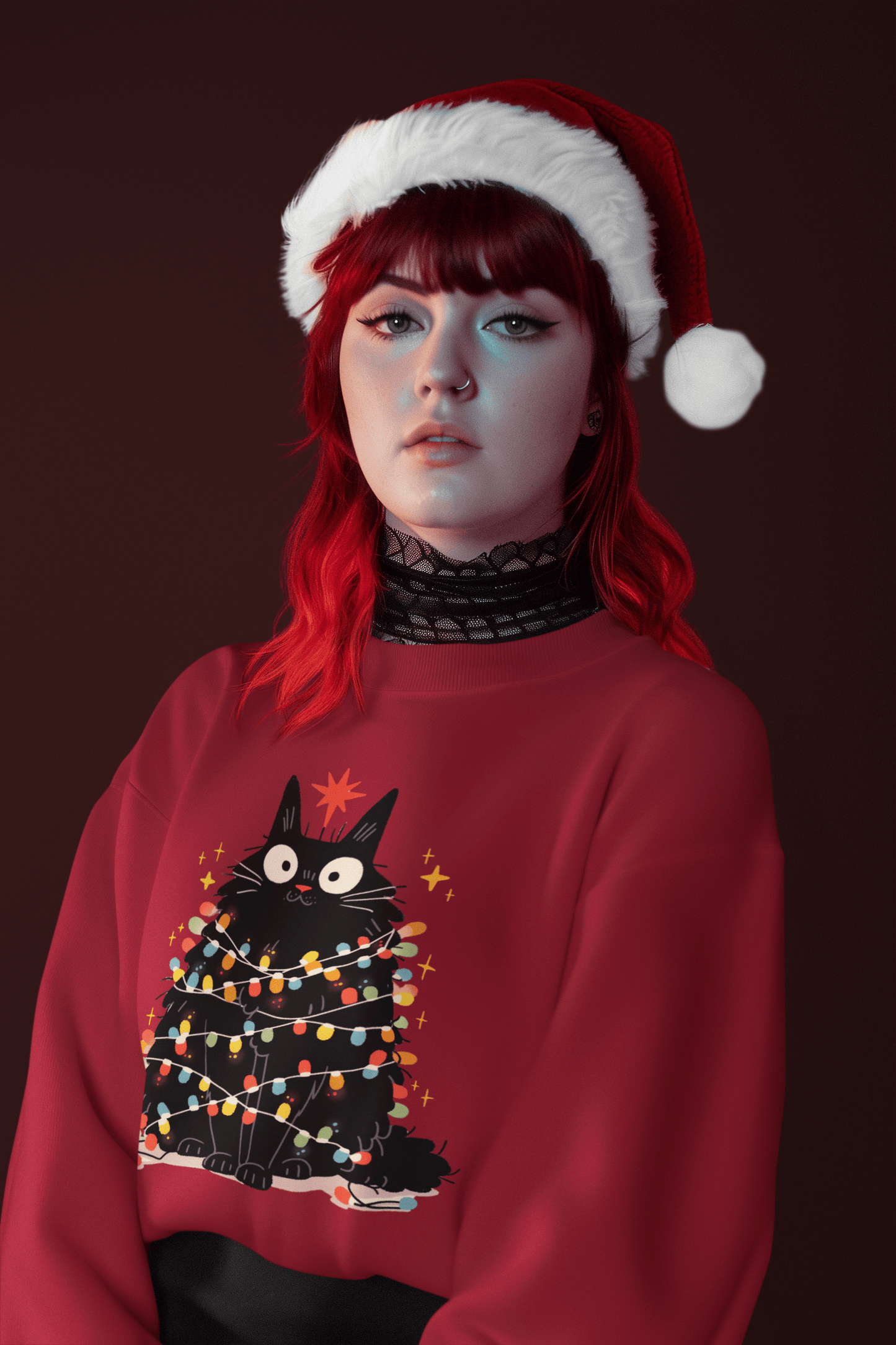 Christmas Cat Crewneck